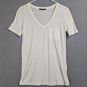Barnyardstorm S V-Neck Tee Japan Pocket T-Shirt White Lagenlook Modern